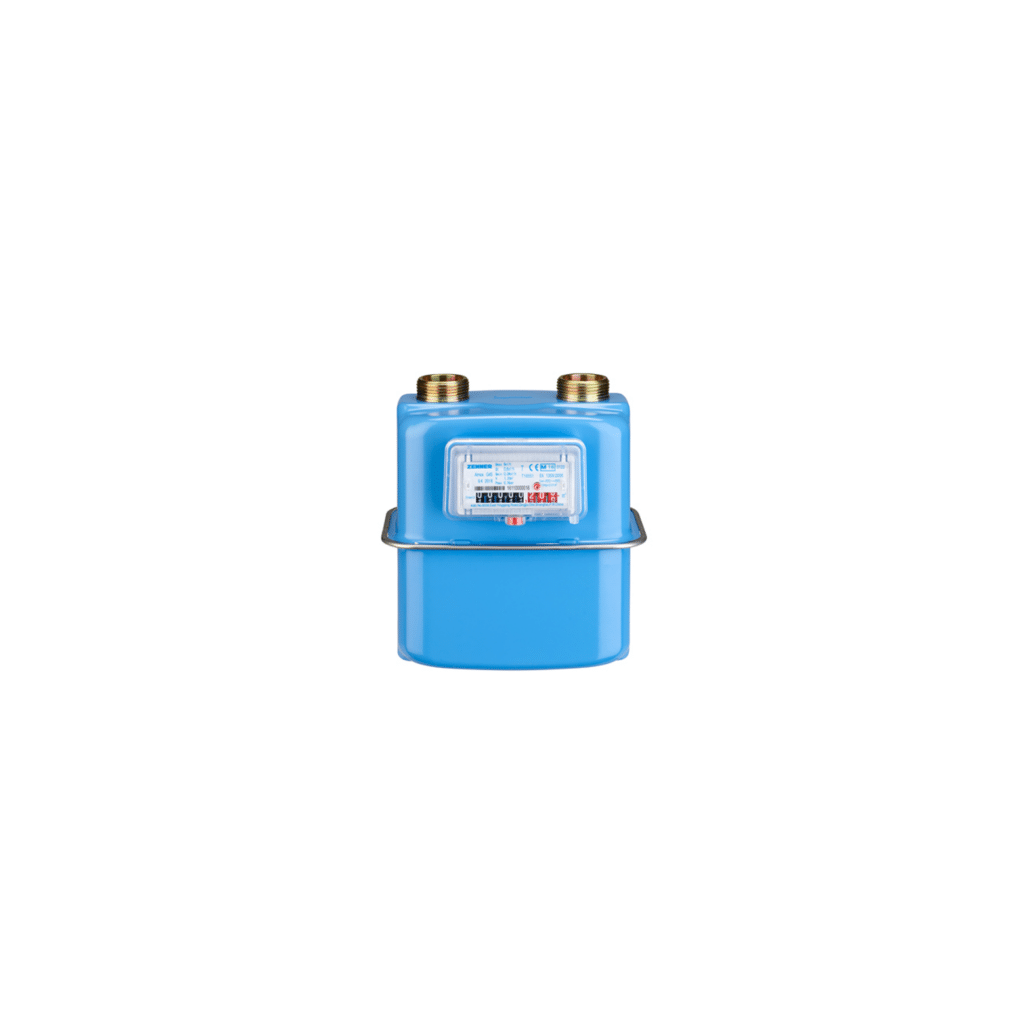 image of a blue diaphragm meter