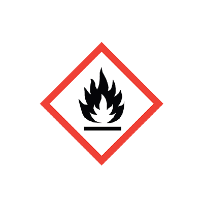 A warning icon with a flame