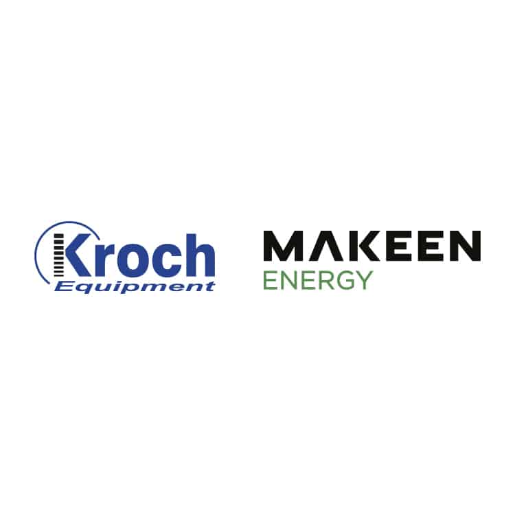 Une photo du logo de Kroch Equipment et de MAKEEN Energy