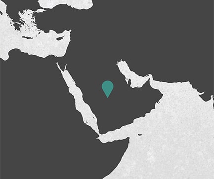 En grafisk fremstilling af et kort med en markering på Saudi-Arabien