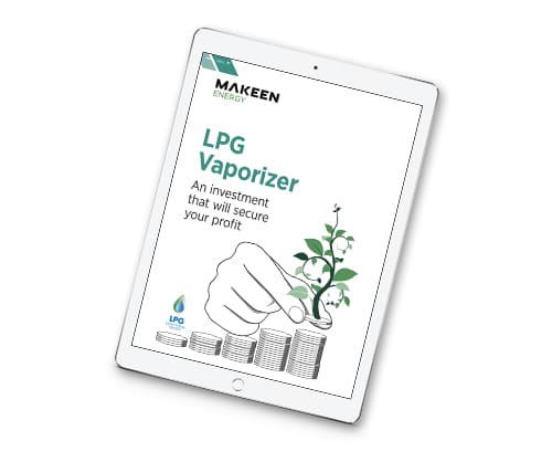 A photo of a tablet with an LPG Vaporizer ebook