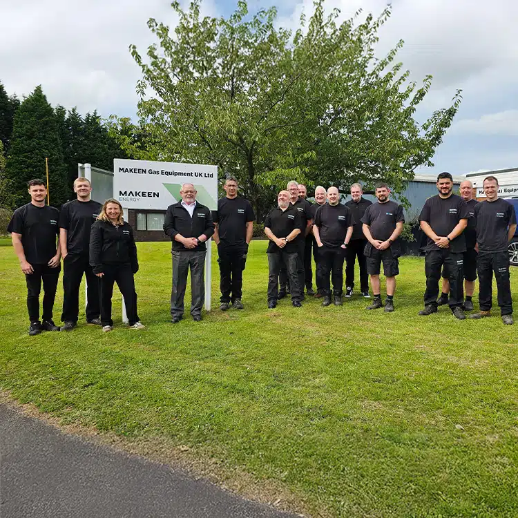 A group photo of the team at MAKEEN Gas Equipment UK