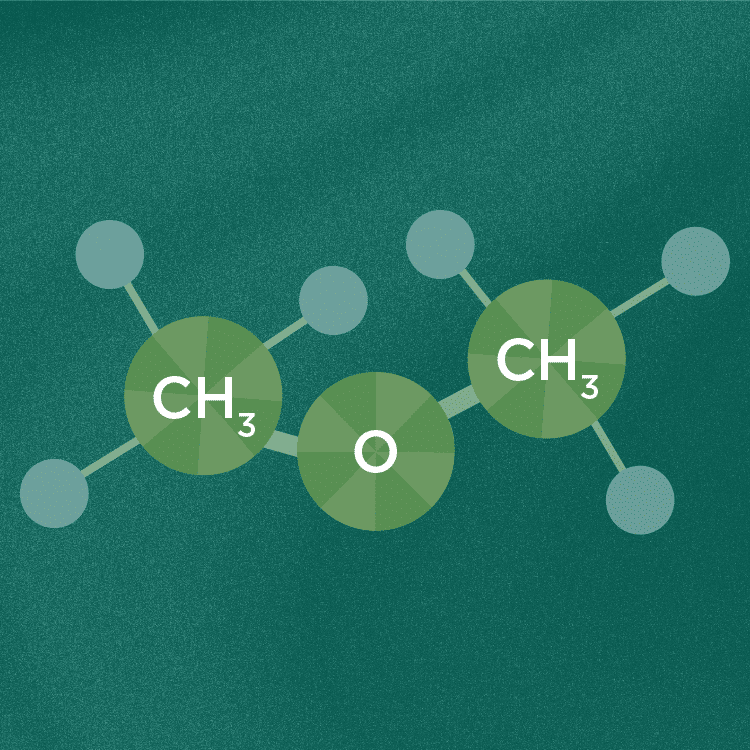 A graphical image of rDME molecule