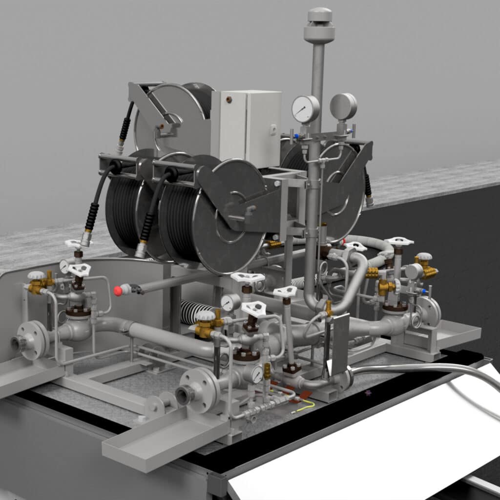 Rendering of a trailer mounted manifold